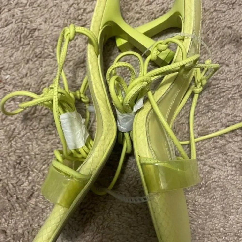 Antonio Melani Barden Lace-Up Dress Sandals - Green - Picture 3 of 5